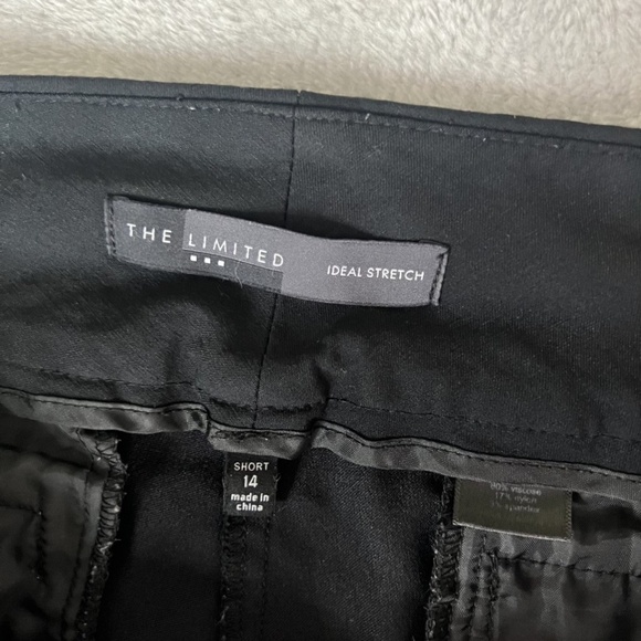 The Limited Womens Size 14 Short Ideal Stretch Black Dress Trousers Slacks - Picture 4 of 7